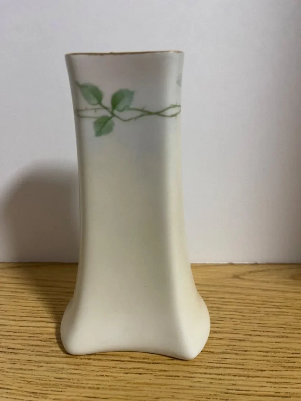 Pirkenhammer Hand Painted Porcelain Hat Pin Vase Gotham Pink Rose Vintage 1920s
